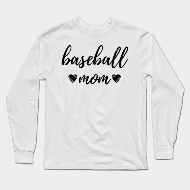 Baseball Mom Long Sleeve T-Shirt by sarsia